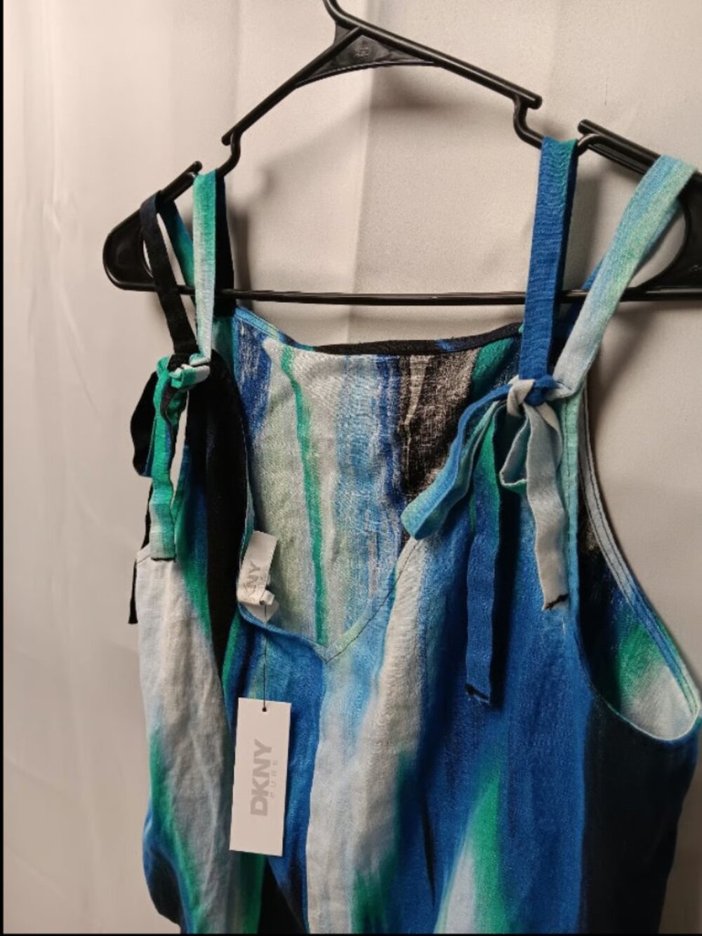 Womens Blue Shirt Top DKNY Size Medium ORG $89 NWT (rack6v) - Picture 4 of 6